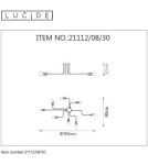 Lampy sufitowe loftowe - industrialne - Lucide LESTER Plafon Light 8xE27 150/80/20cm Czarny 21112/08/30 - produkt 10