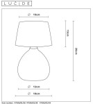 Lampki nocne - Lucide RAMZI Biurkowa E14 H26cm Cre 47506/81/38 - produkt 13