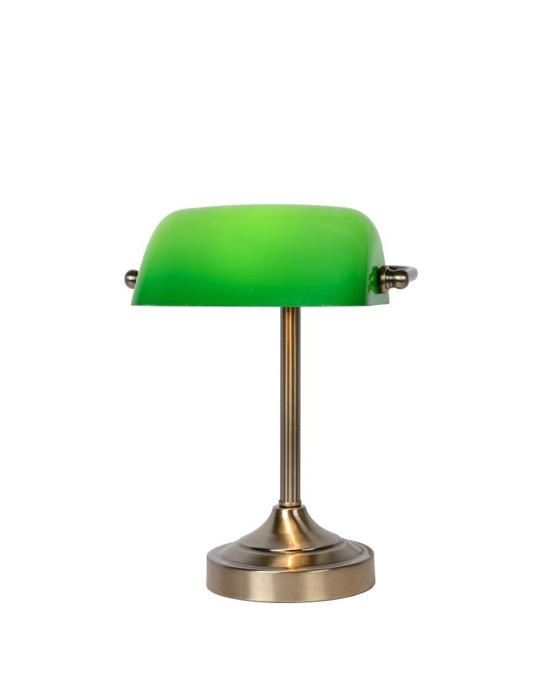 Lucide Banker Lamp E14 W22cm H30cm Glass zielona/ Bronze 17504/01/03