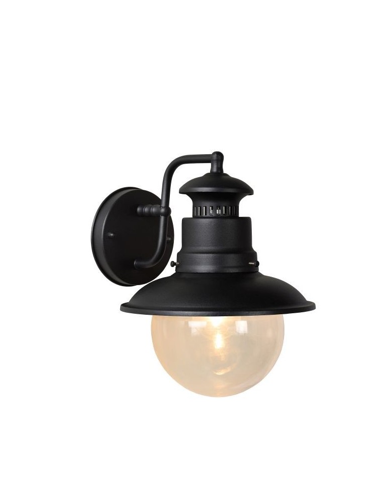 Lucide FIGO kinkiet IP44 E27 L24 W21 H27cm czarny 11811/01/30