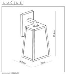 Kinkiety zewnętrzne - Lucide MATSLOT Ścienna IP23 E27 H31cm Czarny 29829/01/30 - produkt 19