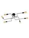 Lucide LESTER Plafon Light 6xE27 100/75/20cm Czarny 21112/06/30