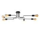 Lampy sufitowe loftowe - industrialne - Lucide LESTER Plafon Light 6xE27 100/75/20cm Czarny 21112/06/30 - produkt 11