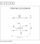 Lampy sufitowe loftowe - industrialne - Lucide LESTER Plafon Light 6xE27 100/75/20cm Czarny 21112/06/30 - produkt 12