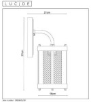 Kinkiety zewnętrzne - Lucide MAKKUM Ścienna IP23 E27 H38cm Czarny 29826/01/30 - produkt 17
