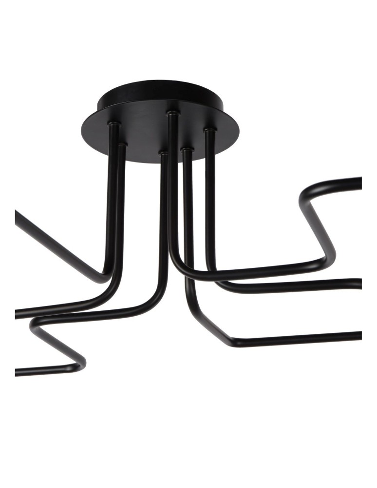 Lucide LESTER Plafon Light 6xE27 100/75/20cm Czarny 21112/06/30