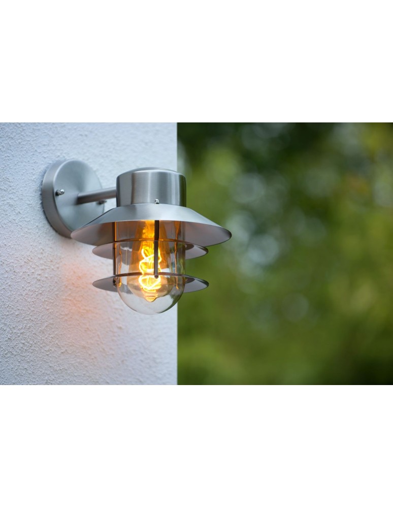 Lucide ZICO Ścienna IP44 - 1x E27 - Satin Chrom 11874/01/12