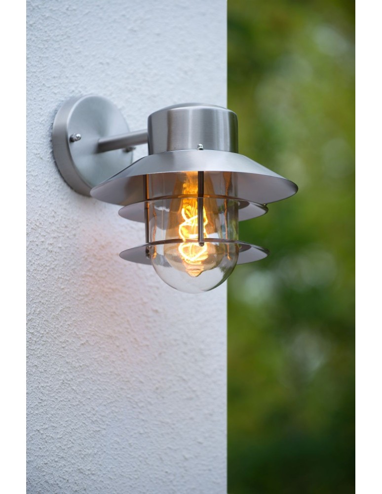 Lucide ZICO Ścienna IP44 - 1x E27 - Satin Chrom 11874/01/12