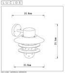 Kinkiety zewnętrzne - Lucide ZICO Ścienna IP44 - 1x E27 - Satin Chrom 11874/01/12 - produkt 13