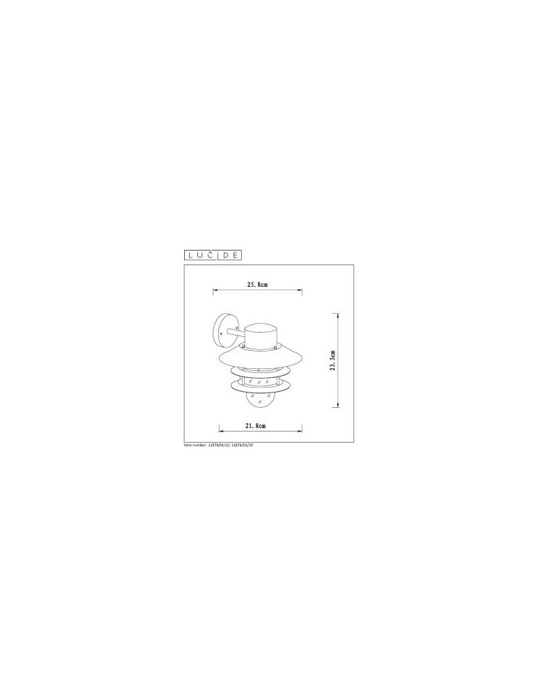 Lucide ZICO Ścienna IP44 - 1x E27 - Satin Chrom 11874/01/12