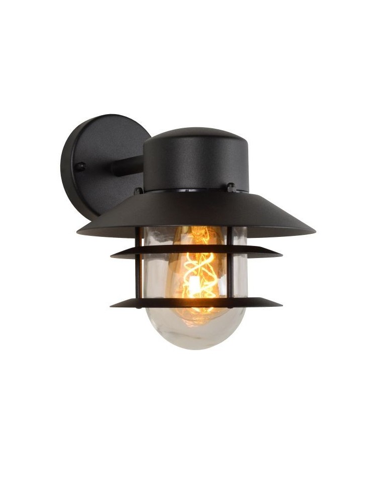Kinkiety zewnętrzne - Lucide ZICO Ścienna IP44 1x E27 - Czarny 11874/01/30 - produkt kolory-swiatla.pl 1
