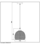 Lampy wiszące - Lucide MESH Wisząca E27 22cm H 20cm 43404/22/30 - produkt 12