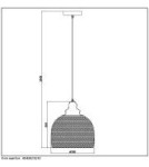 Lampy wiszące - Lucide MESH Wisząca E27 28cm H 32cm 43404/28/30 - produkt 12