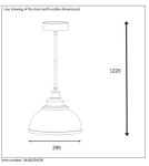 Lampy wiszące - Lucide ISLA Wisząca E14 D29 H22cm Cr 34400/29/38 - produkt 9