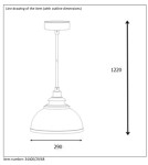 Lampy wiszące niebieskie - Lucide ISLA Wisząca E14 D29 H22cm Bl 34400/29/68 - produkt 9
