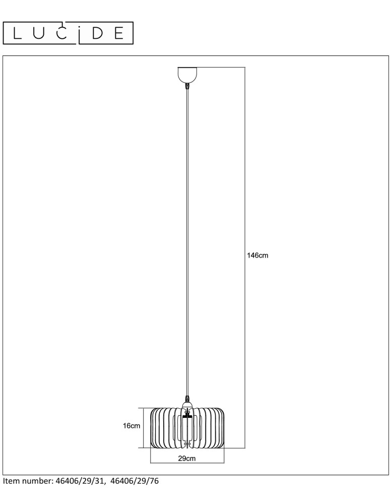 Lampy wiszące boho - Lucide ETTA Wisząca E27 29cm H16cm W 46406/29/76 - produkt kolory-swiatla.pl 8