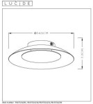 Lampy sufitowe - Lucide FOSKAL Plafon Light LED 12W ?34.5cm Black 79177/12/30 - produkt 11