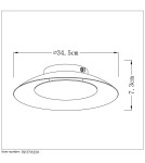 Lampy sufitowe - Lucide FOSKAL Plafon Light LED 12W 3 79177/12/31 - produkt 9