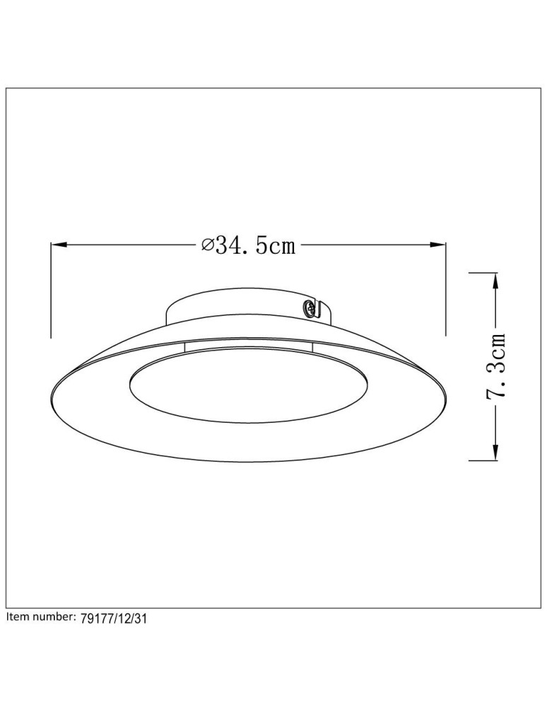 Lucide FOSKAL Plafon Light LED 12W 3 79177/12/31
