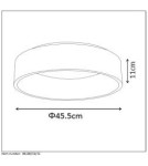 Lampy sufitowe nowoczesne - Lucide TALOWE LED D45cm 32W 3000K Biały 46100/32/31 Plafon - produkt 12