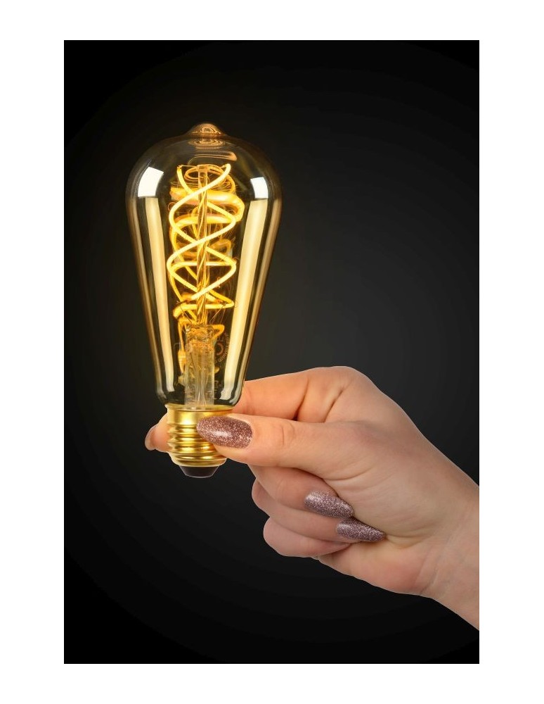 Żarówki Edisona LED E27 230V - Lucide LED Żarówka 1xE27 bursztynowy 49034/04/62 - produkt kolory-swiatla.pl 3