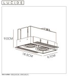 Lampy podtynkowe bezramkowe - trimless - Lucide TRIMLESS Wpust 2xGU10 czarny 09925/02/30 - produkt 5