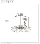 Lampy podtynkowe - oczka - Lucide CHIMNEY Wpust 1xGU10 czarny 09926/01/30 - produkt 7