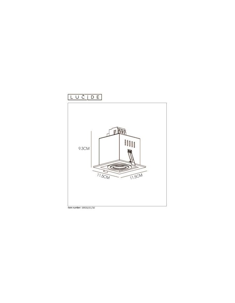 Lucide CHIMNEY Wpust 1xGU10 czarny 09926/01/30