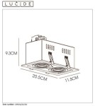 Lampy podtynkowe - oczka - Lucide CHIMNEY Wpust 2xGU10 czarny 09926/02/30 - produkt 7