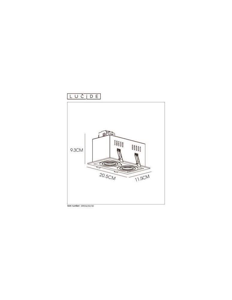 Lucide CHIMNEY Wpust 2xGU10 czarny 09926/02/30