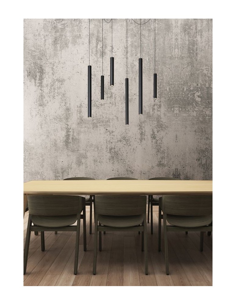 Lucide LORENZ Lampa wisząca 6xE27 czarny 74403/06/30
