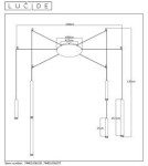 Lampy wiszące pająki - Lucide LORENZ Lampa wisząca 6xE27 czarny 74403/06/30 - produkt 8
