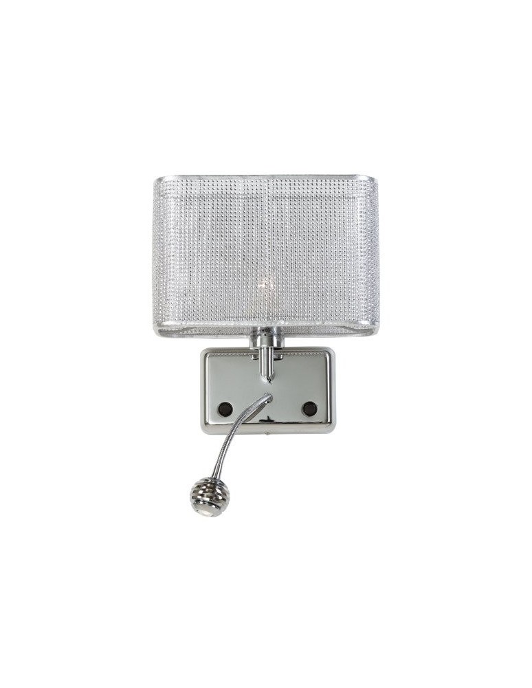 Kinkiety do czytania - Zuma Line BLINK 1x26W E27 1x3W LED 230V W0173-02A-F4B3 Alu Kinkiet - produkt kolory-swiatla.pl 1
