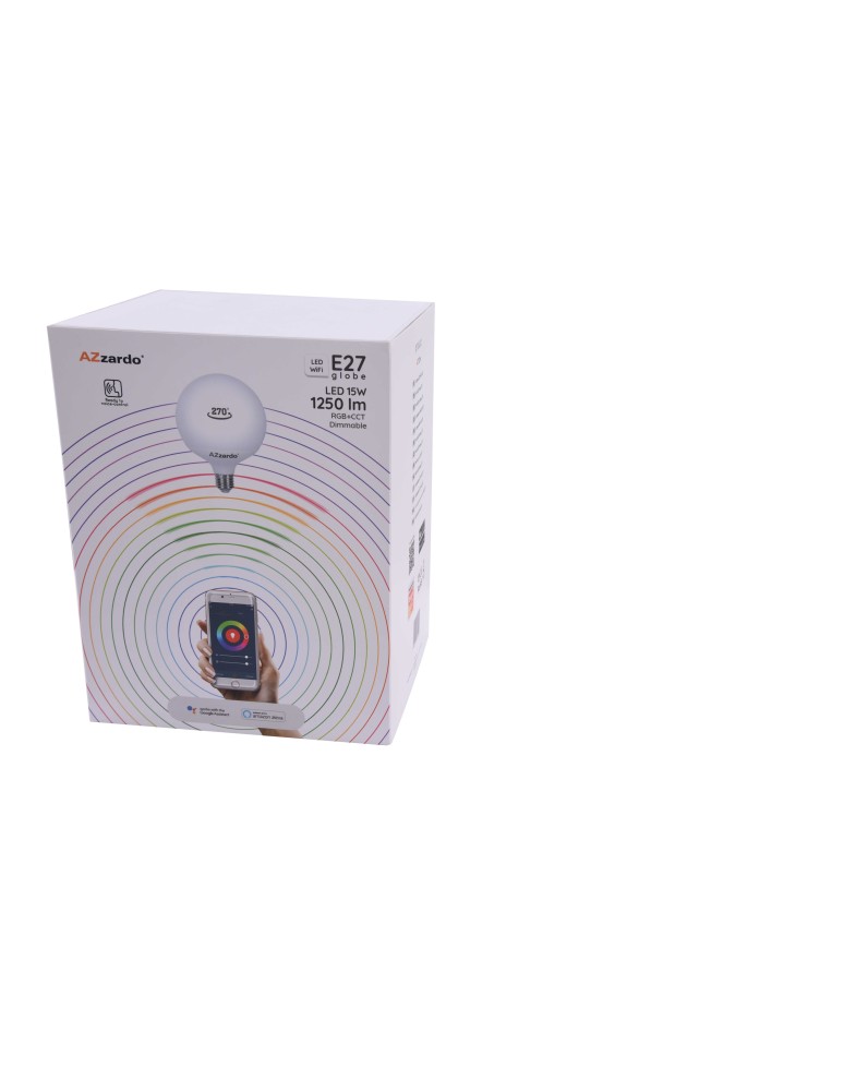 AZZARDO SMART Żarówka LED WiFi E27 Globe 15W AZ3214