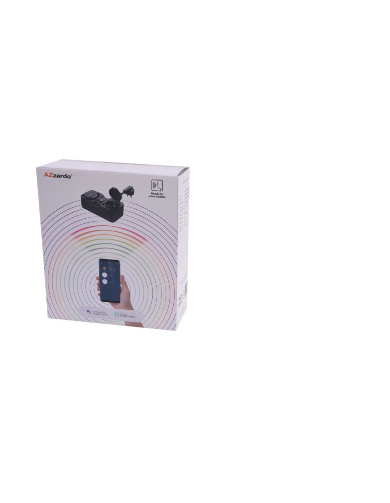 AZZARDO SMART Listwa zasilająca zewnętrzna WiFi 16A IP44 AZ3223