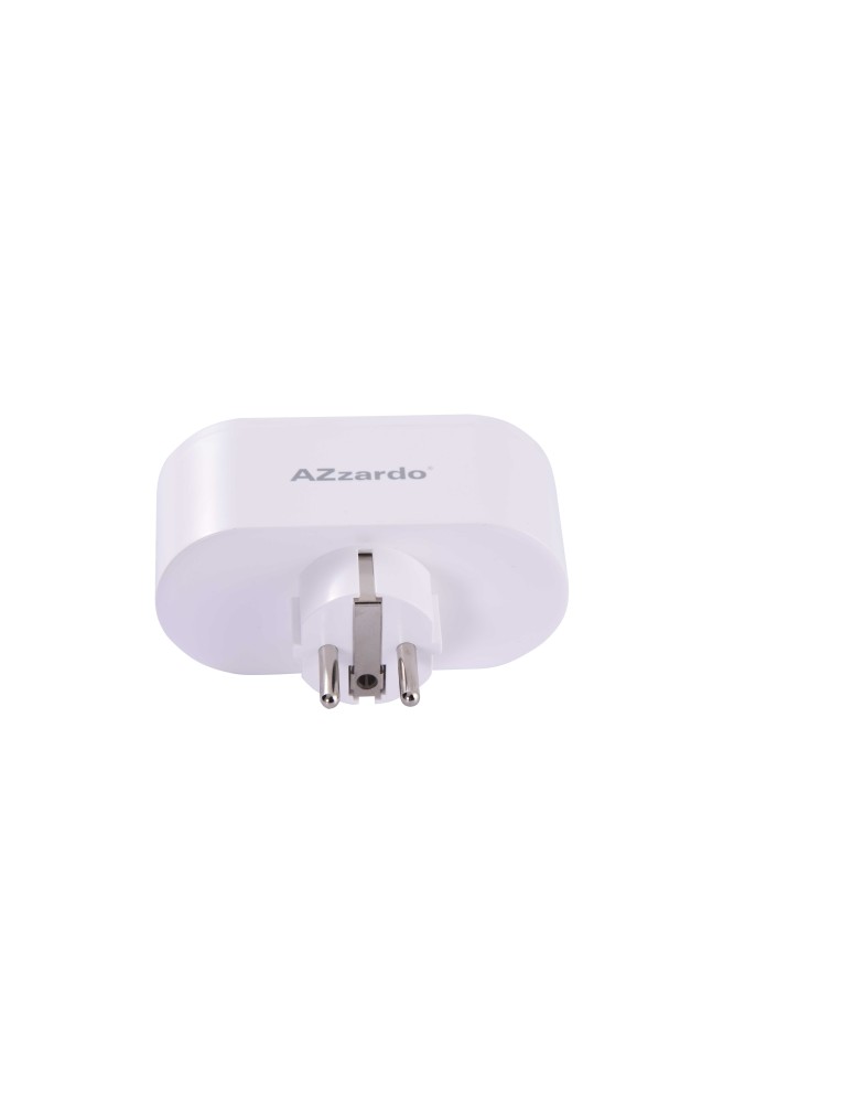 AZZARDO SMART WiFi Podwójne Gniazdo 16A Białe AZ3476 AZZARDO SMART WiFi Podwójne Gniazdo 16A Białe AZ3476