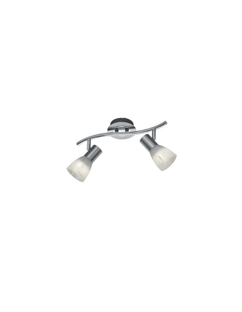 Lampy sufitowe reflektory - TRIO LEVISTO  Sufitowa 2xE14 nikiel mat alabastrowy 871010207 - produkt kolory-swiatla.pl 1