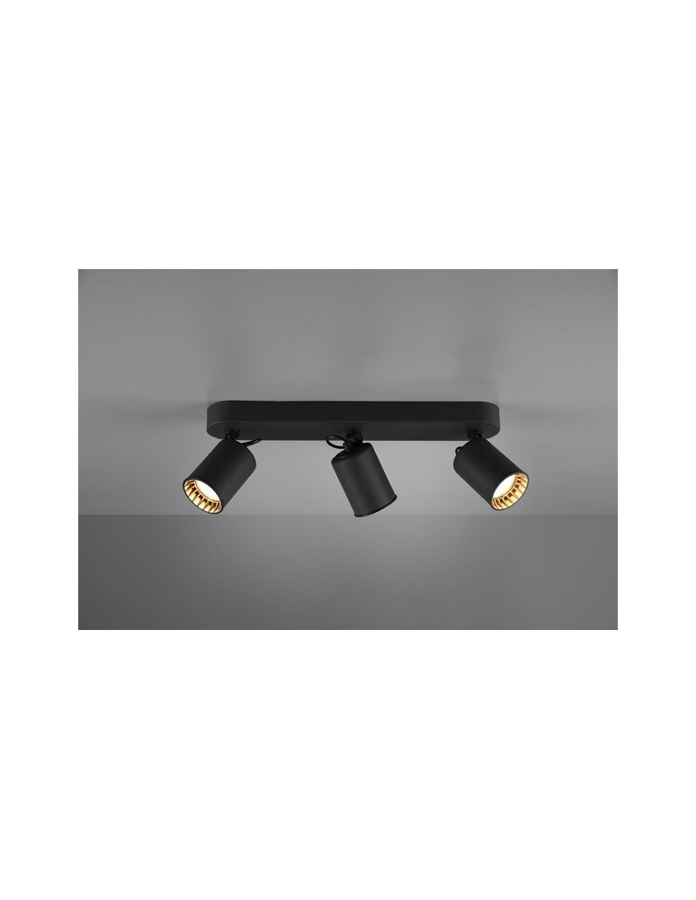Lampy sufitowe reflektory - TRIO PAGO  Sufitowa 3xGU10 czarny mat 803500332 - produkt kolory-swiatla.pl 1