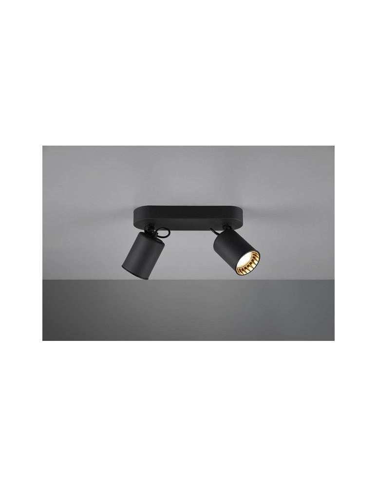 Lampy sufitowe reflektory - TRIO PAGO  Sufitowa/ Ścienna 2xGU10 czarny mat 803500232 - produkt kolory-swiatla.pl 1