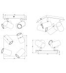 Lampy sufitowe regulowane - spoty - TRIO MARLEY Biały 802430401 - product 2