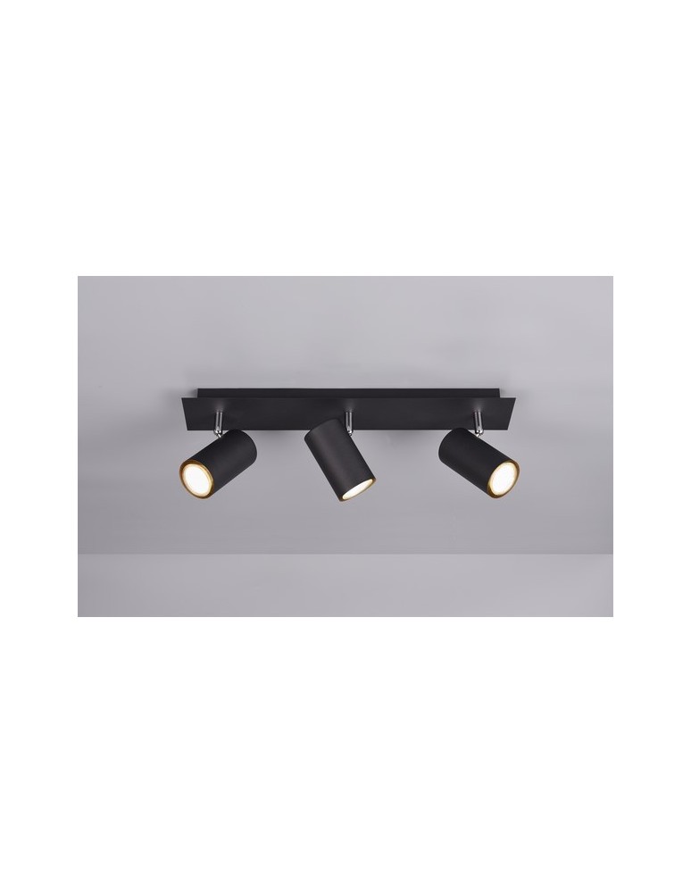 Lampy sufitowe reflektory - TRIO MARLEY  Sufitowa 3xGU10 czarny 802400332 - produkt kolory-swiatla.pl 1