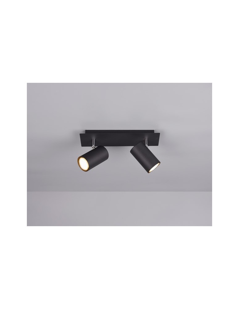 Lampy sufitowe reflektory - TRIO MARLEY  Sufitowa 2xGU10 czarny 802400232 - produkt kolory-swiatla.pl 1