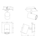 Reflektory ścienne - TRIO MARLEY Biały 802400101 - product 2