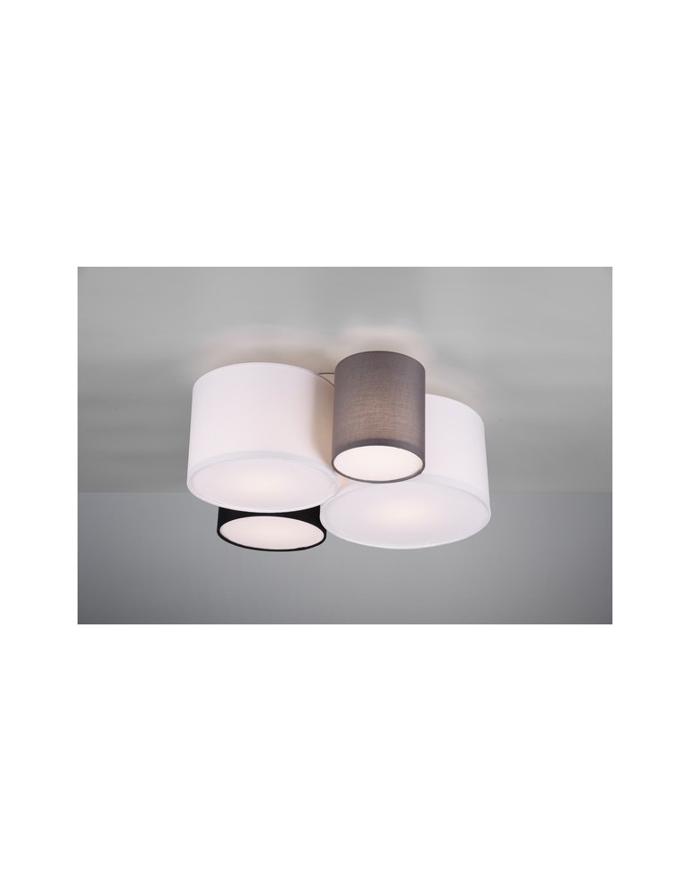 Lampy sufitowe wielokolorowe - TRIO HOTEL  Sufitowa 4xE27 multikolor popielaty 693900417 - produkt kolory-swiatla.pl 1