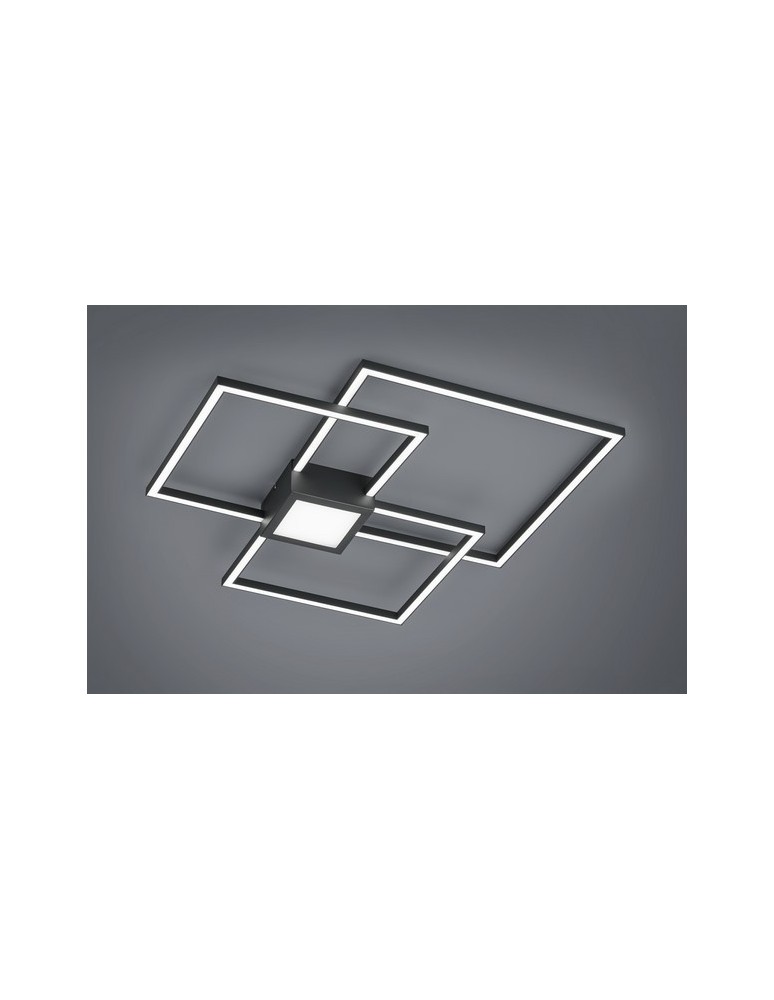 Lampy sufitowe geometryczne - TRIO HYDRA  Sufitowa 1xLED antracyt 676210442 - produkt kolory-swiatla.pl 1