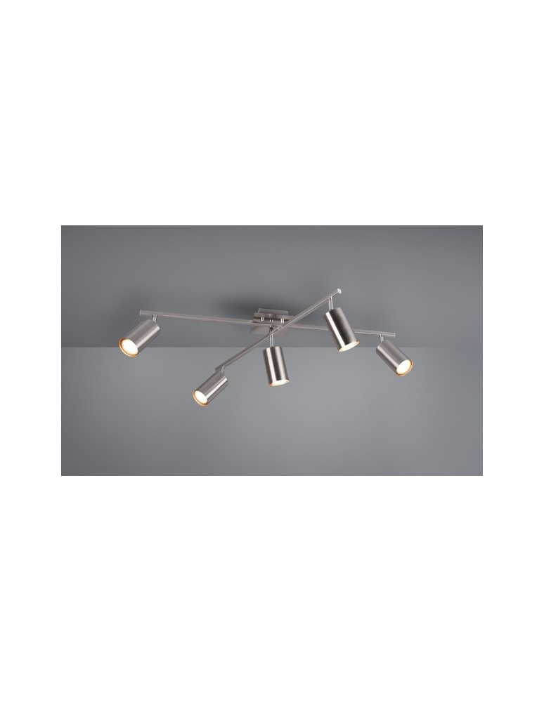 Lampy sufitowe reflektory - TRIO MARLEY  Sufitowa 5xGU10 nikiel 612400507 - produkt kolory-swiatla.pl 1