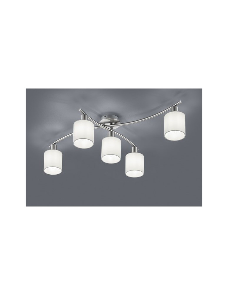 Lampy sufitowe - TRIO GARDA  Sufitowa 5xE14 nikiel 605400501 - produkt kolory-swiatla.pl 1