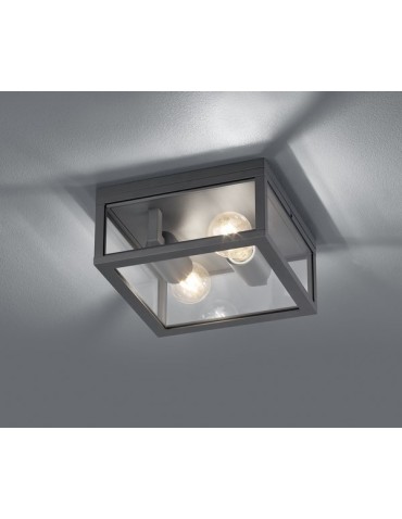 TRIO GARONNE  Sufitowa 2xE27 antracyt 601860242