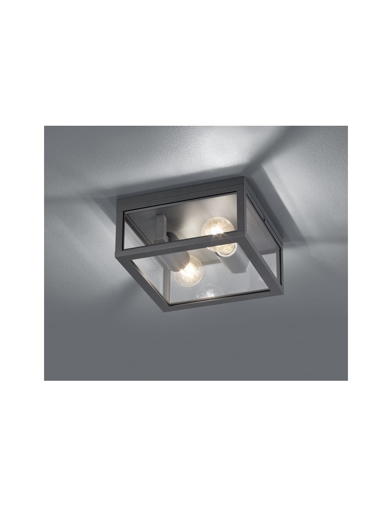 Lampy zewnętrzne sufitowe - TRIO GARONNE  Sufitowa 2xE27 antracyt 601860242 - produkt kolory-swiatla.pl 1