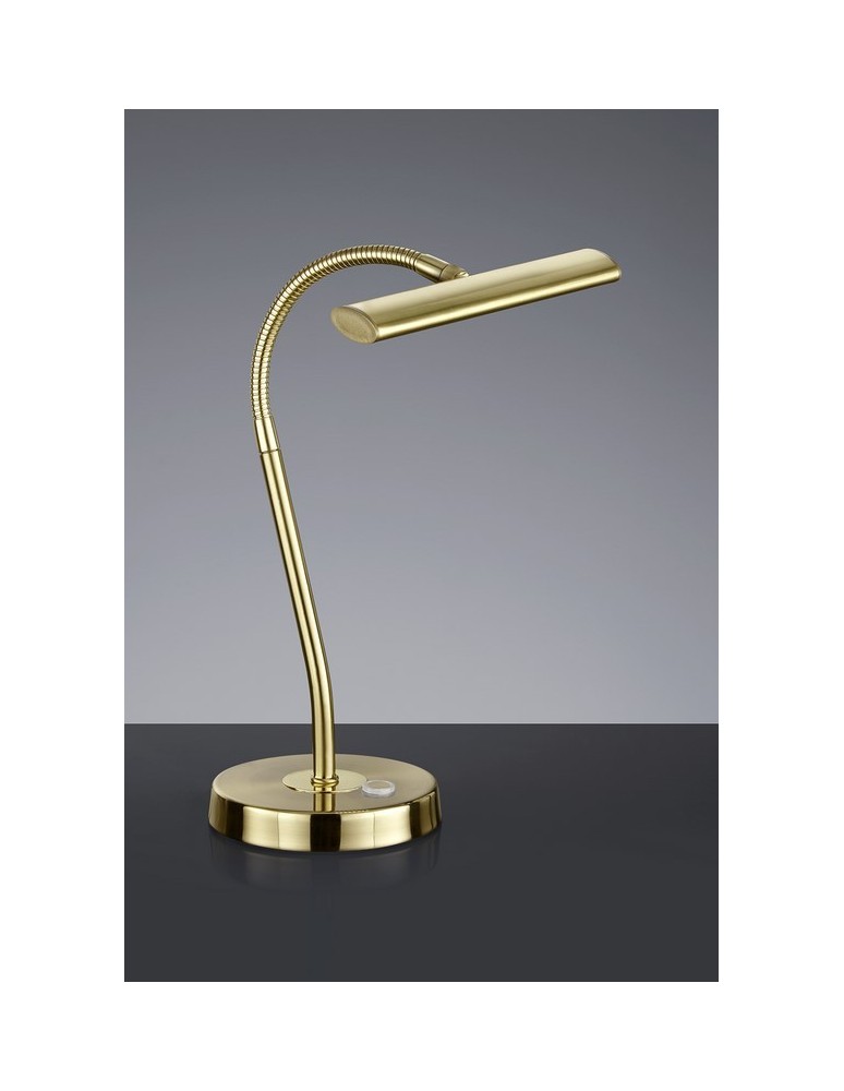 Lampy stołowe do czytania - TRIO CURTIS Mosiądz mat 579790108 Biurkowa - produkt kolory-swiatla.pl 1